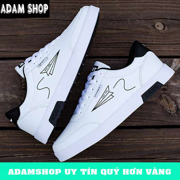 Giày nam thể thao sneaker HERO'S trắng đẹp cổ cao cho học sinh đi học đi làm cao cấp Mã CDT-1