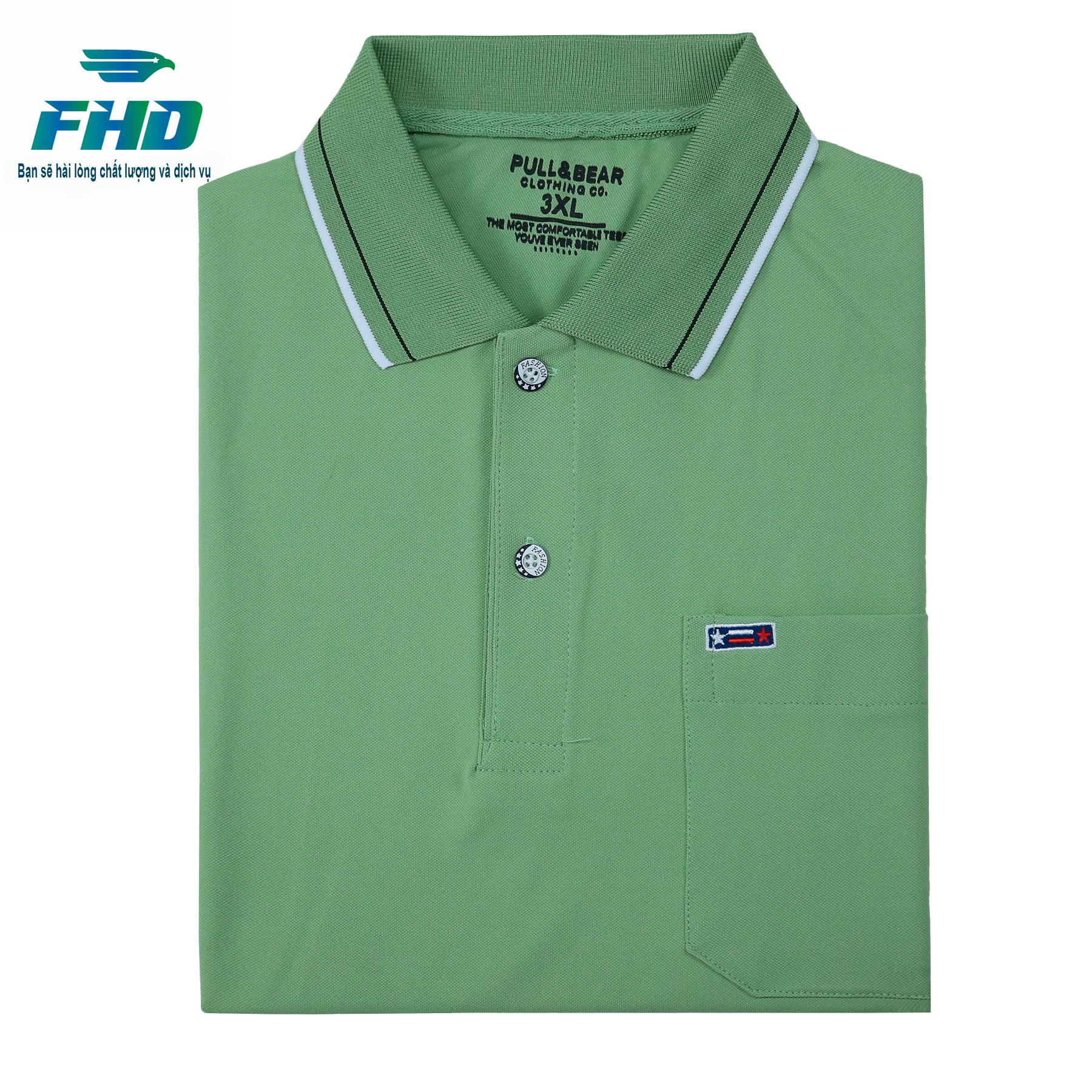 Middle-Aged Men's Short-Sleeved Polo Shirt with Collar and Striped Pockets, Large Form, Size for People Weighing 90kg Fhda015_3 - 5