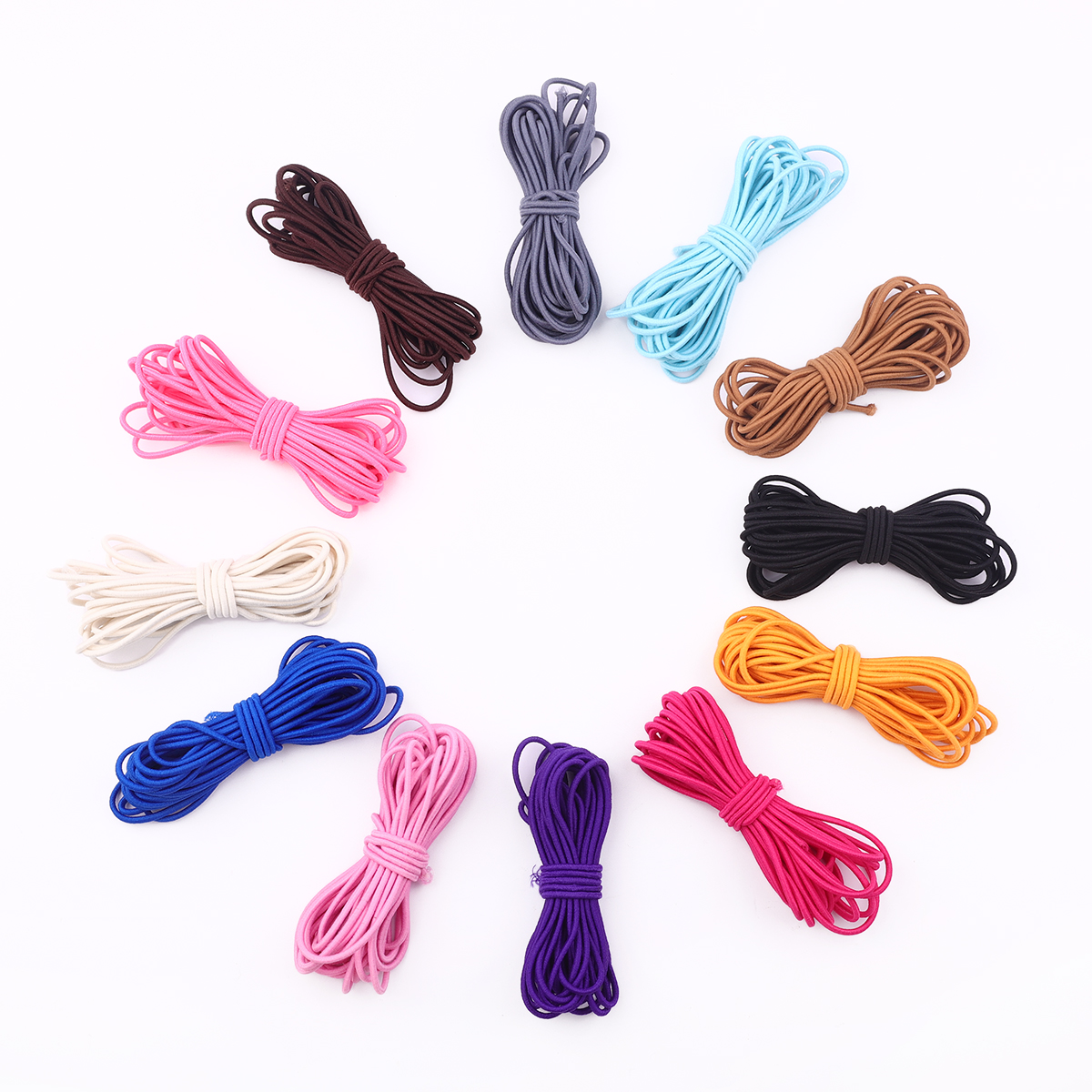 5m/pk Multicolor Elastic Round Elastic Band Round Elastic Cord 2.5mm Rubber  Band Elastic Thread DIY Sewing Accessories