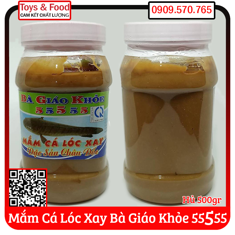 Mắm cá lóc xay bà giáo khỏe 55555 châu đốc an giang - hủ 500gr - hsd 12 tháng