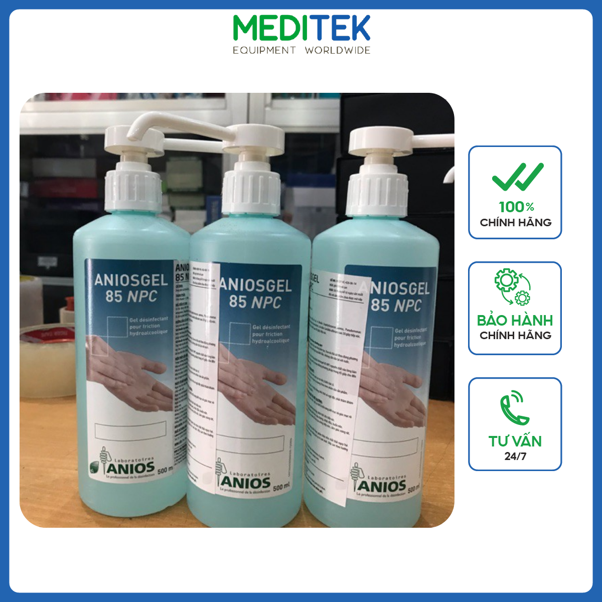 Dung dịch sát khuẩn tay aniosgel 85npc 500ml