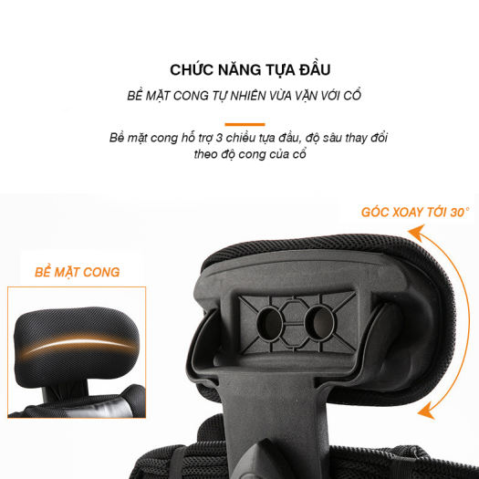 Ghế Văn Phòng Ngả Lưng Kèm Gác Chân - Ghế Làm Việc Chân Xoay Ngả Lưng Cao Cấp