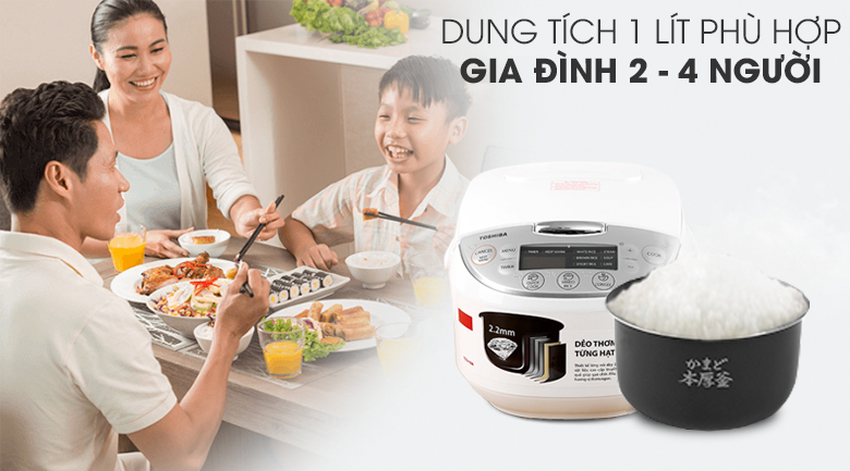 Nồi cơm điện tử toshiba 1 lít rc-10dh2pv