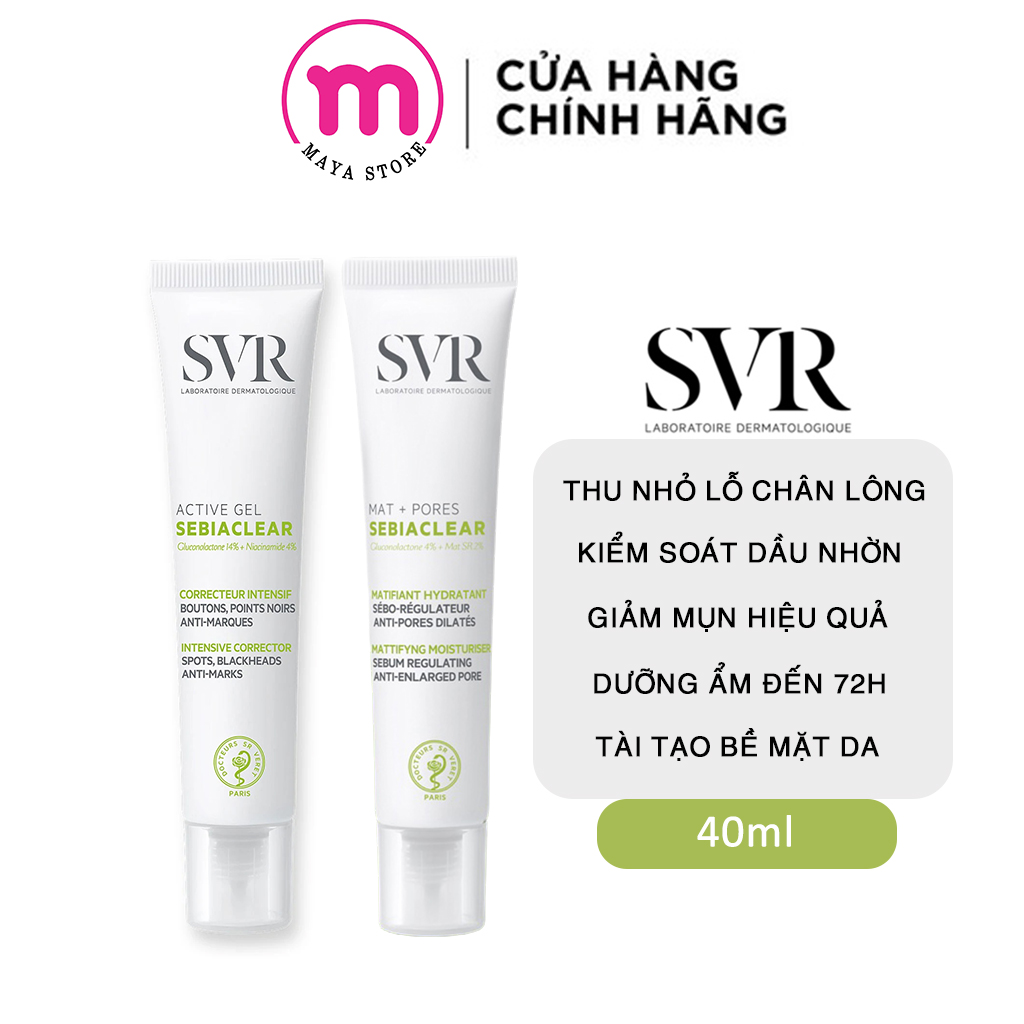 Kem dưỡng giảm mụn SVR Sebiaclear Active Gel 40ml
