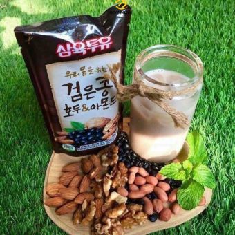 Sữa đậu đen óc chó hạnh nhân Sahmyook bịch 195ml/ hộp 140ml