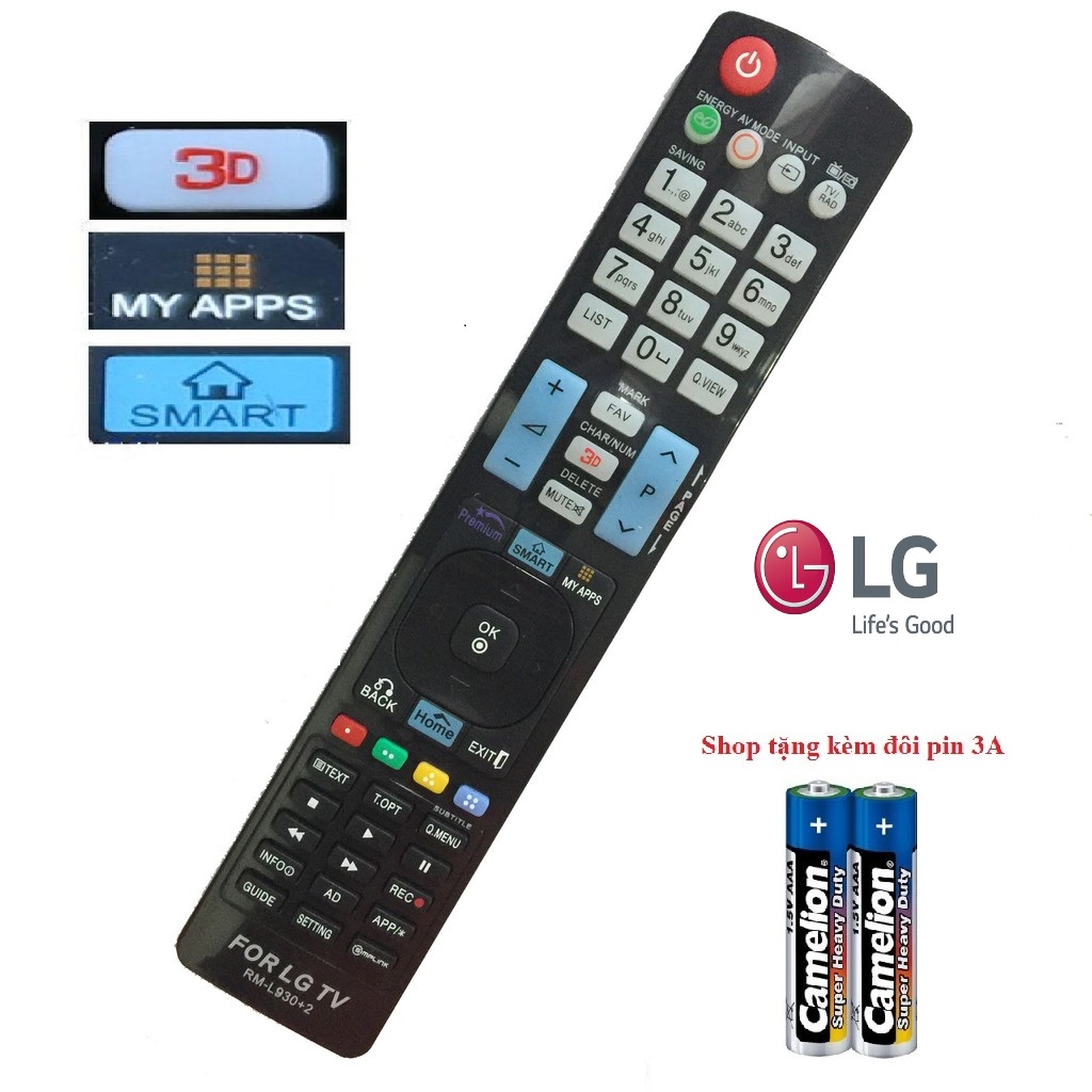 Remote điều khiển tivi lg smart rm-l930+2