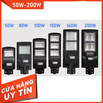 Đèn đường năng lượng mặt trời giá sỉ - Đèn năng lượng mặt trời 50w  80w 100w 150w 160w 200w- Cảm biến chuyển động