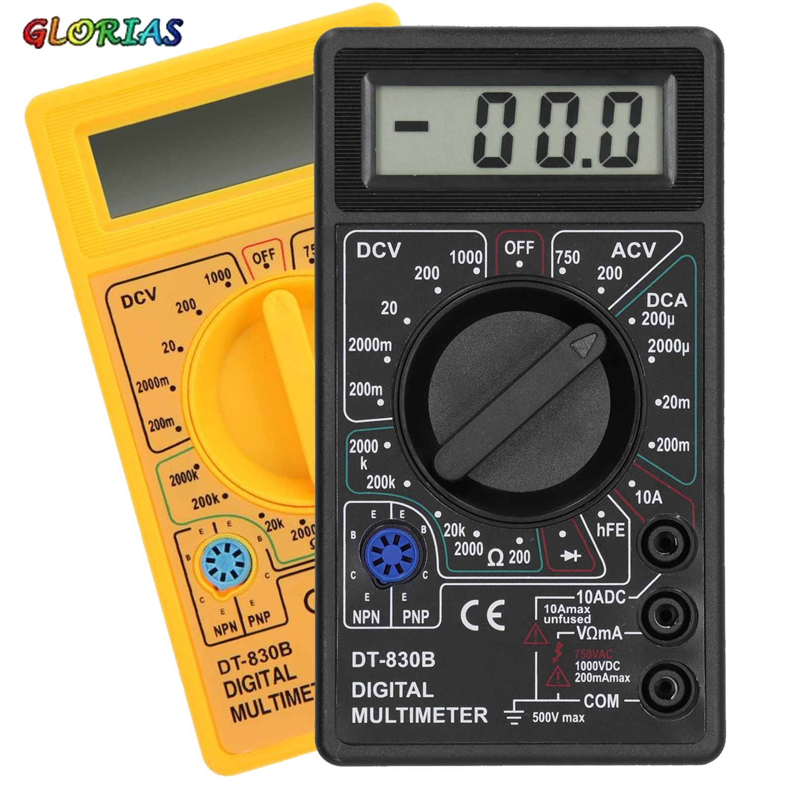 2 chiếc đồng hồ vạn năng kỹ thuật số lcd ac/dc 850/1000v vôn kế ampe kế máy kiểm tra ohm máy đo cầm tay an toàn cao đồng hồ vạn năng kỹ thuật số