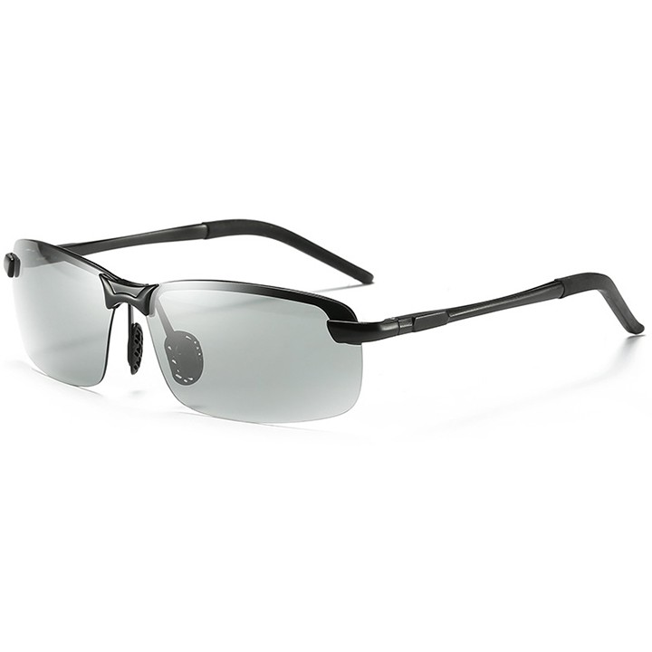 Mắt kính đổi màu đi ngày đêm Cao cấp Aoron A3043, gọng nhôm meggie siêu nhẹ, mắt phân cực chống UV 400, kính mắt nam nữ