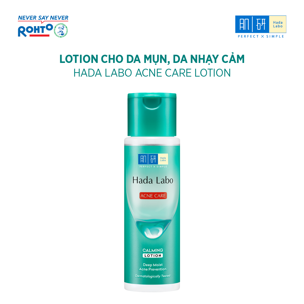 Dung dịch dưỡng ẩm Hada Labo Acne Care Calming Lotion dành cho da dầu mụn da nhạy cảm 170ml 