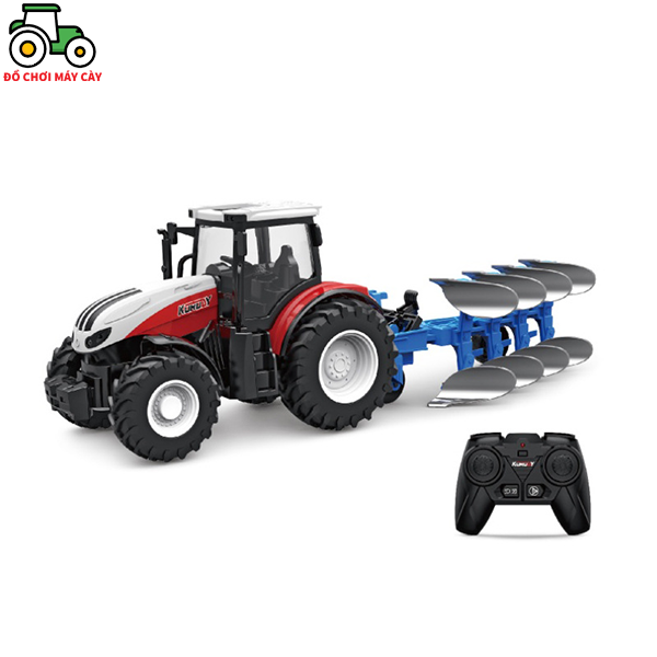 Máy kéo 210 HP_Bánh nhỏ + Cày trụ - Điều khiển từ xa (RC), xe máy cày đồ chơi, xe nông trại, MK16BNCT