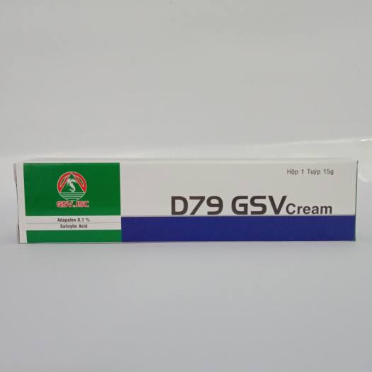 Kem bôi mụn trứng cá, mụn mủ, mụn cám- D79 GSV cream ( Adapalen 0.1%)
