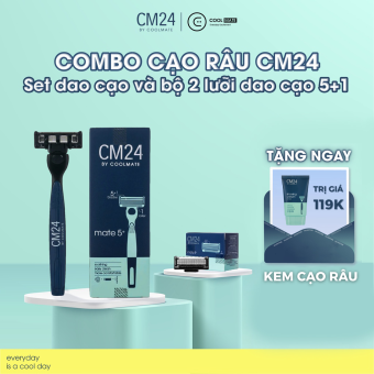 Combo Set cạo râu và bộ 02 lưỡi dao loại 5 lưỡi+1 - thương hiệu CM24