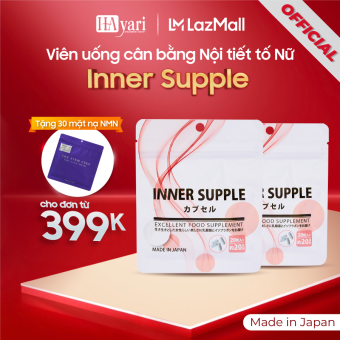 Viên uống cân bằng nội tiết tố nữ Inner Supple gói 20 viên, giúp tăng cường, điều hòa nội tiết tố, giảm đau bụng