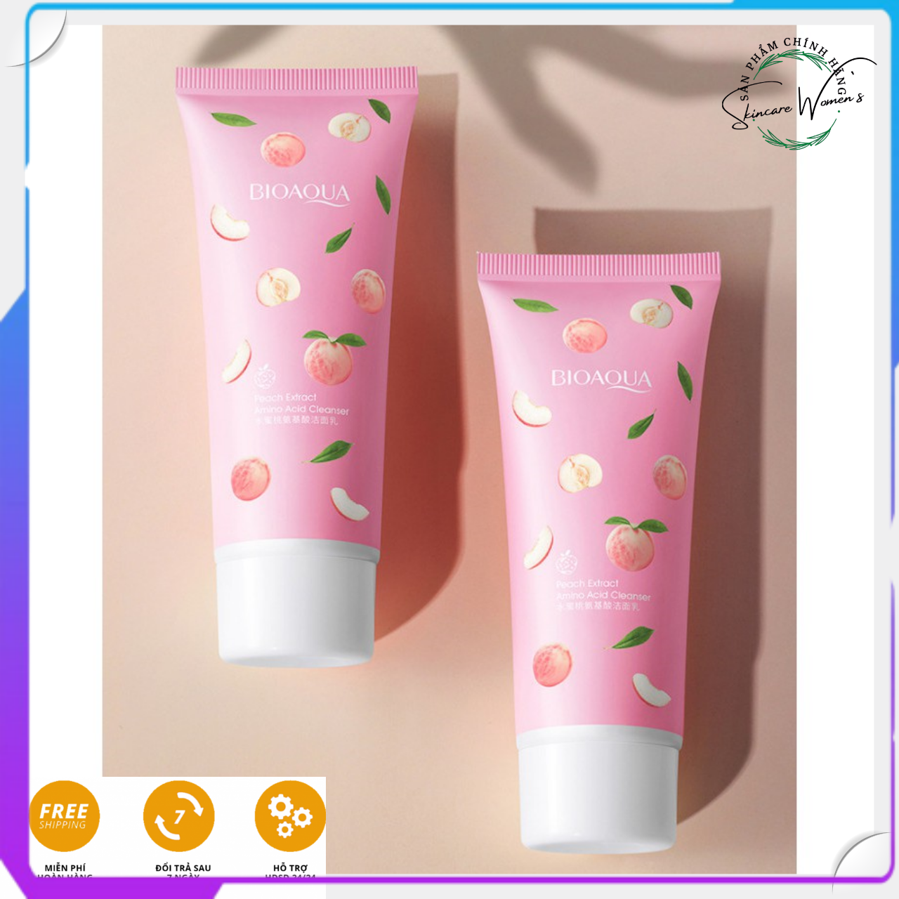 Sữa rửa mặt đào tươi bioaqua