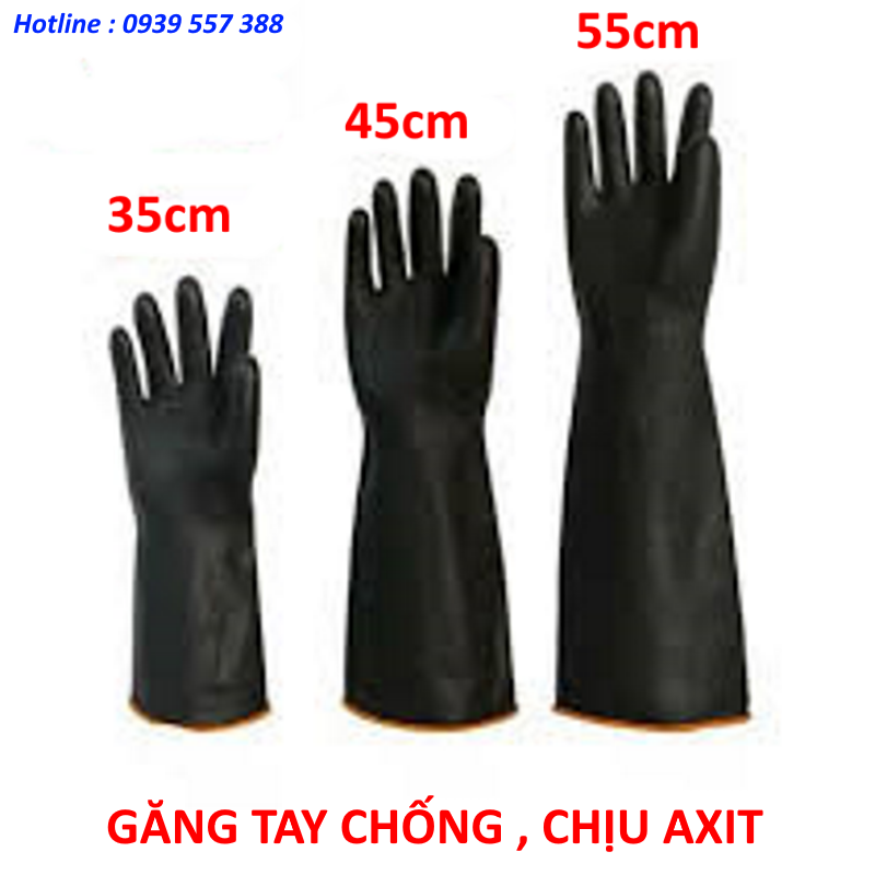 Găng tay cao su đa năng chống axit , hóa chất , chịu dầu ,chống nước bảo hộ lao động