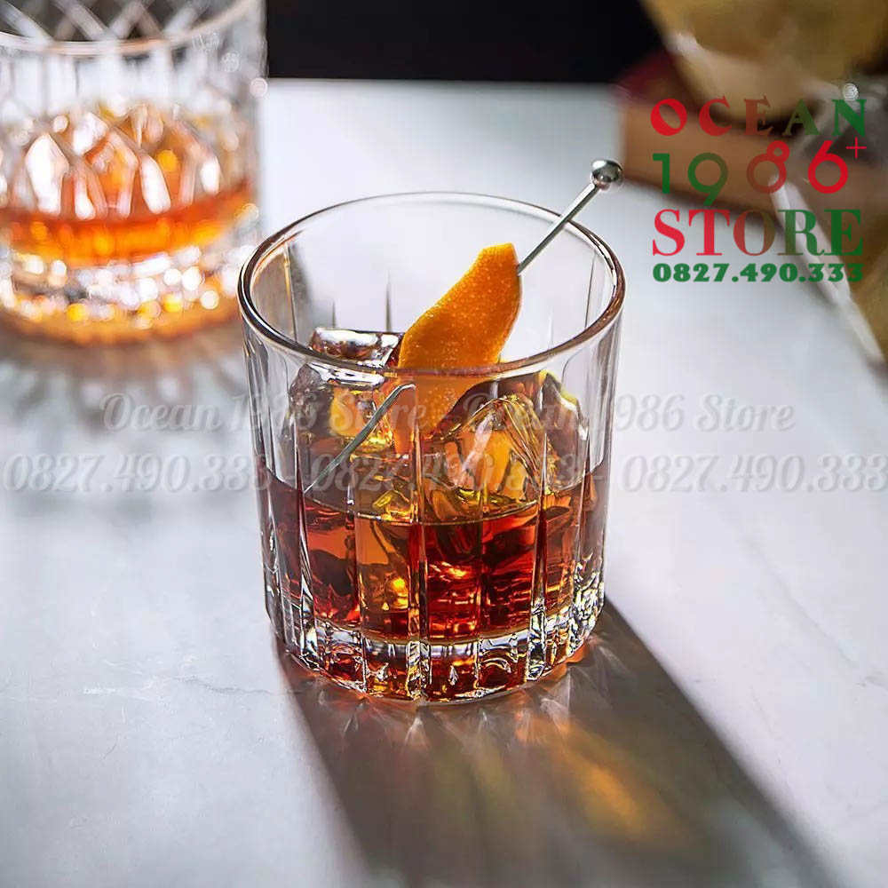 Ly whisky thủy tinh ocean traze pre double rock 350ml - p03662 nhập khẩu thái lan