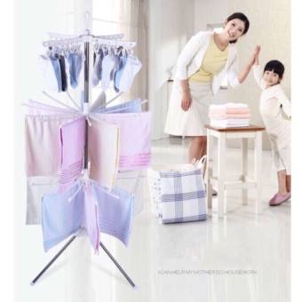 Cây sào phơi đồ inox thông minh gấp gọn đa năng 3 tầng, treo đồ cho trẻ em, bé sơ sinh