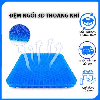 Đệm Ngồi 2 Lớp 3D Thoáng Khí - Nệm Lót Ghế Cao Su Non