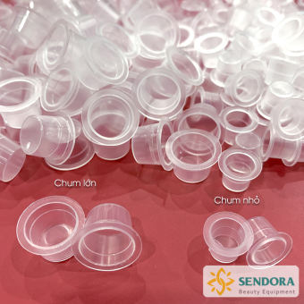 Chum đựng mực xăm, tê, keo nối mi bằng nhựa (bịch 100 cái)