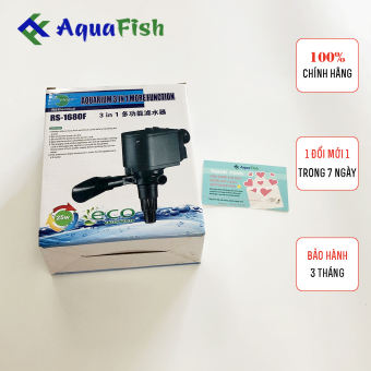 Máy Bơm Lọc Nước Bể Cá Thủy Sinh, 3 Chức Năng Đẩy Luồng, Tạo Oxy, Bơm Lên Lọc RS-1680F, KK-1680