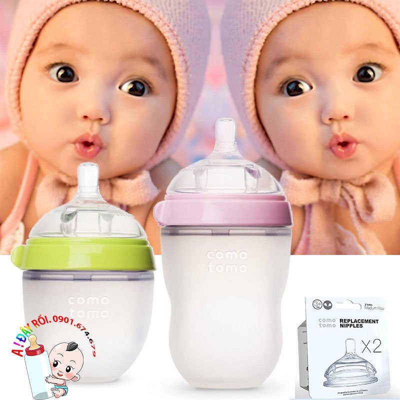 💁💁bình sữa comotomo 150ml/250ml 💁💁núm silicon siêu mềm