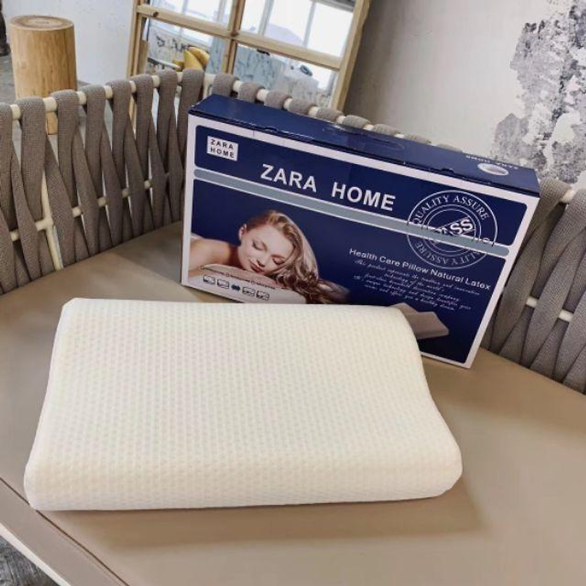 Gối cao su non zara -chống ngáy, người bạn đồng hành người mất ngủ, ngủ ngáy, đau mỏi vai gáy