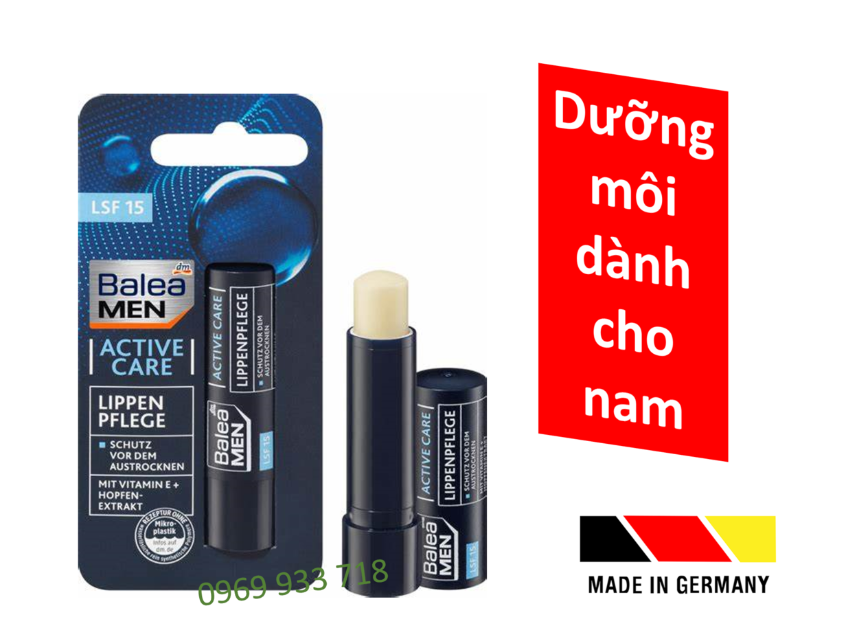 Son Dưỡng Môi Nam - Balea men active care Hàng xách tay Đức - đảm bảo chất lượng