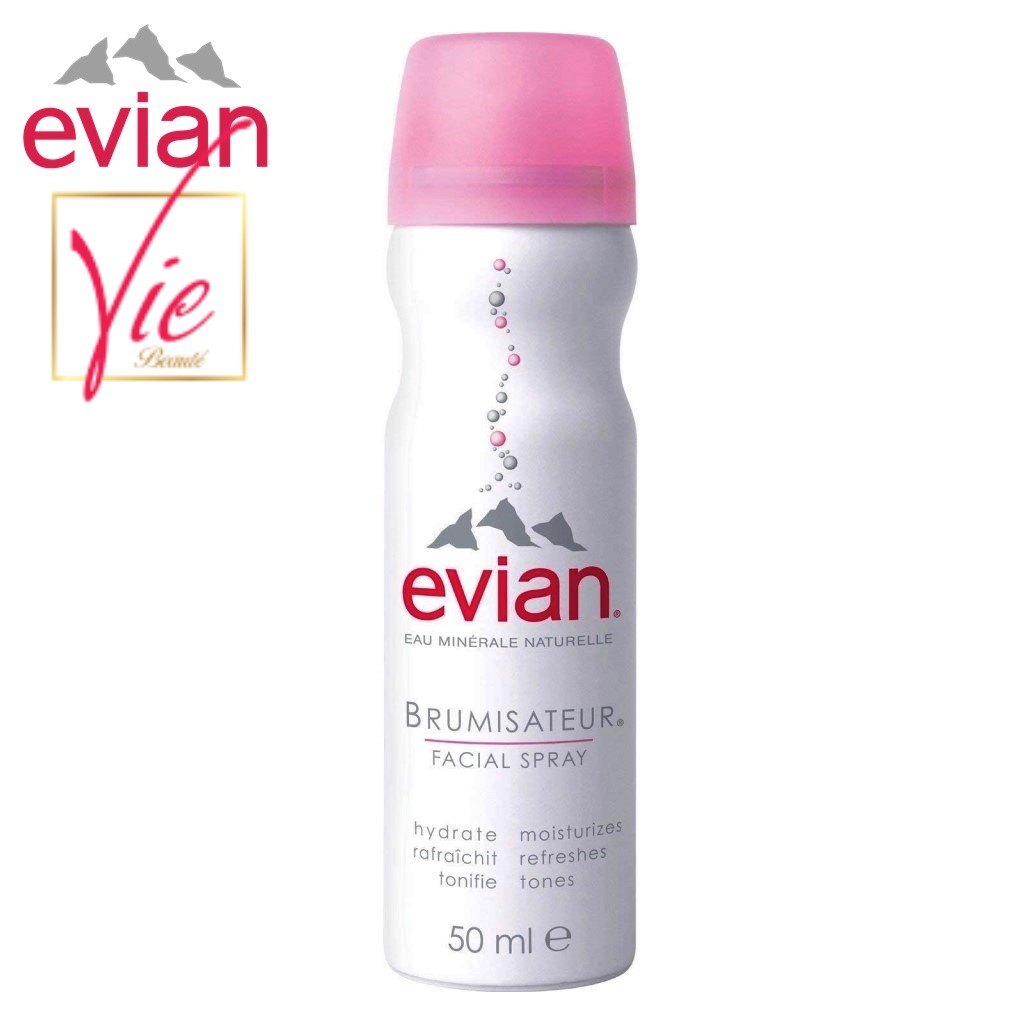 Xịt Khoáng Evian Spray Brumisateur Natural Mineral Water cung cấp ẩm và làm dịu da 50ml