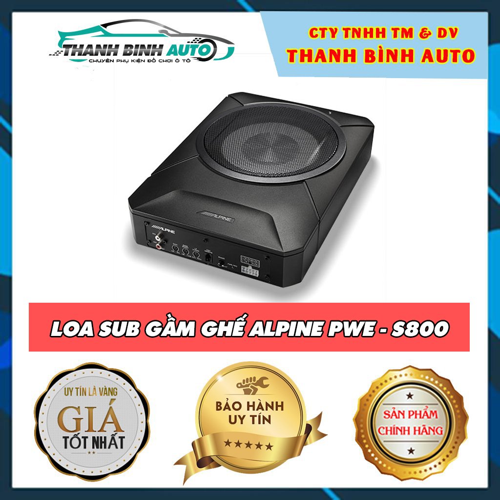 Loa sub gầm ghế alpine pwe – s800 - giúp cải thiện âm thanh trên ô tô