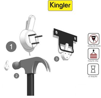 Bộ 10 Móc Đóng Đinh 3 Chân, Móc Treo Tranh, Ảnh, Đồng Hồ Đính Tường Siêu Chắc Chắn, Móc Nhựa 3 Chân Đinh, Không Cần Khoan Đục Tường, Giá Rẻ, Treo Đồ Đa Năng, Tiện Dụng, Nhanh Chóng. Kingler Malll 2220Set10