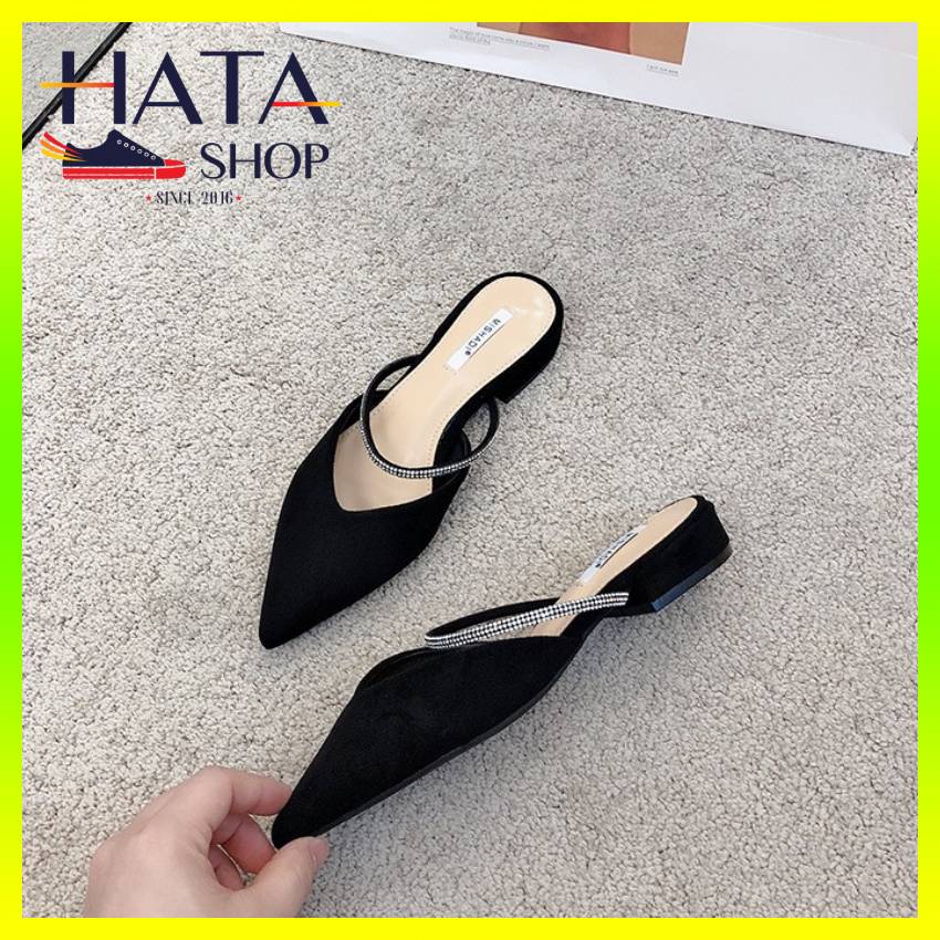 Sục nữ đẹp mũi nhọn quai đá cực sang chảnh dế 3 phân mang êm chân đi học, đi làm, đi công sở