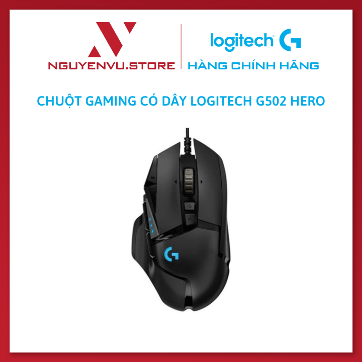 Chuột game hiệu suất cao Logitech G502 Hero - Cảm biến Hero 25k, RGB Lightsync, 11 nút lập trình, điều chỉnh trọng lượng, PC - Hàng Chính Hãng