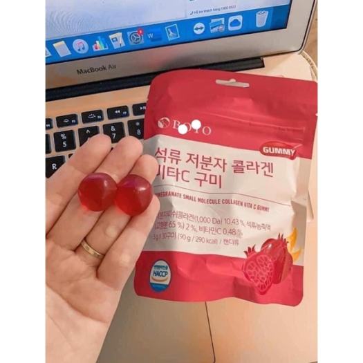 Kẹo Dẻo Collagen Vị Lựu Dưỡng Da Sáng Mịn- Boto Collagen Gummy