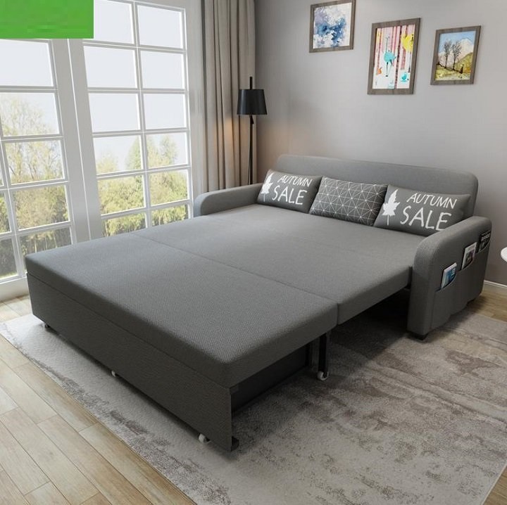[Trả góp 0%] [Giảm Sôc] Sofa giường ngủ thông minh gấp gọn Vinta A267-1 [CÓ VIDEO] 1m90 x 1m90cm  loại đệm Mousse khung thép có ngăn chứa đồ
