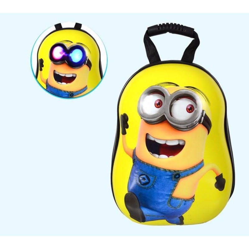 2017 Cartoon Kids Backpacks Waterproof Glowing Eggshell Bags-Yellow - intl
