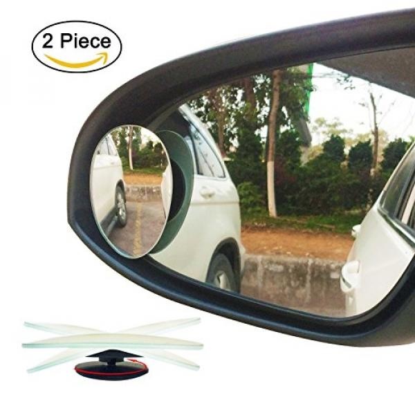 Pack Of 4 Newest Upgrade HD Glass Frameless Convex Wide Angle Rear View Mirror For All Universal Vehicles Car Suv Ampper Fan Shape Blind Spot Mirror