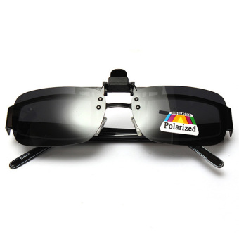 NEW Gray Grey Lenses Polarized Sunglasses Clip On Flip Up UV 400 Driving Glasses April 2018 - 2 NEW Gray Grey Lenses Polarized Sunglasses Clip On Flip Up UV 400 Driving Glasses - 2