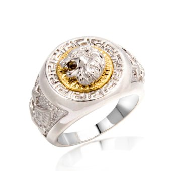 Platinum Plated Lion Animal Men Jewelry Rings Full size 8-12 - intl ...