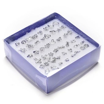 48pcs Silver Plated Women Men Cross Star Silver Plated Plastic Ear Stud Earring (EXPORT) April 2018 - 3 48pcs silver Plated Women men Cross Star Silver Plated Plastic Ear Stud Earring (EXPORT) - 3