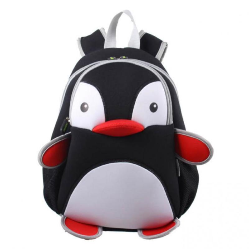 KinderBrands Nohoo Zoo Penguin Kids’ Neoprene Backpack School Bag – Black