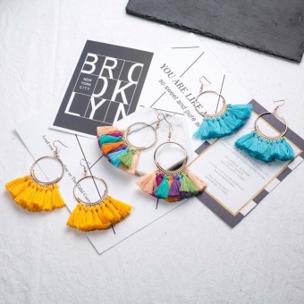 Kuhong Vintage Female Temperament Fashion Tassel Earrings - Intl June 2018 - 3 Kuhong Vintage Female Temperament Fashion Tassel Earrings - intl - 3