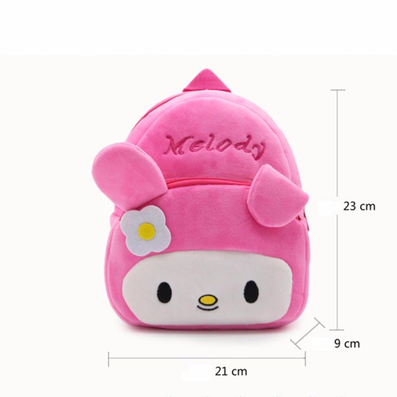 Mimosifolia Kindergarten Plush Boys and girls Childrens school bags Cartoon animation Kids Backpacks - intl