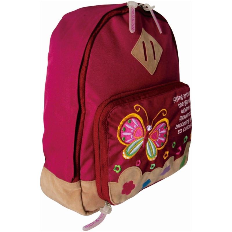 Nick & Nic Foldable Backpack Butterfly (Magenta)