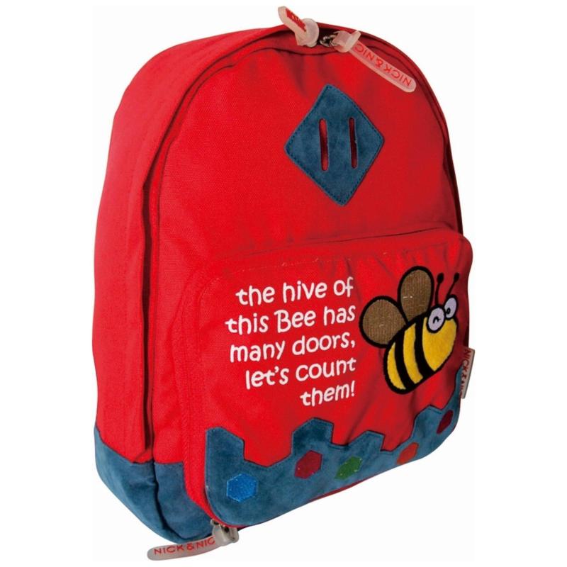 Nick & Nic Foldable Backpack Flying Bee (Red)