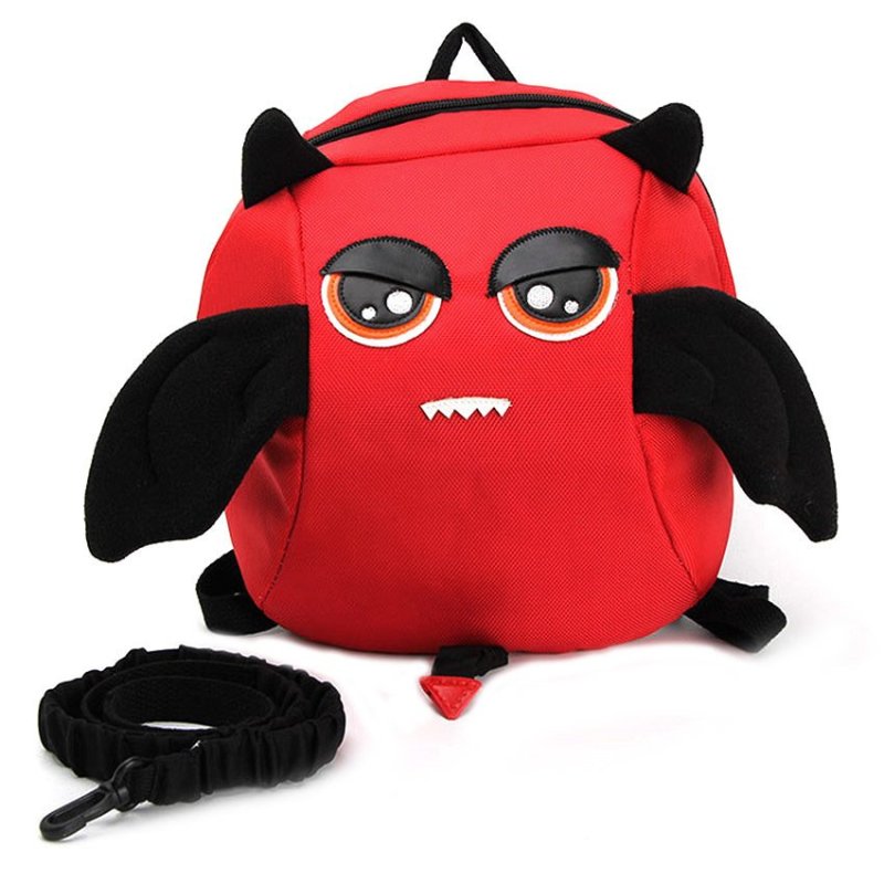 Yika Anti-Lost Kids Devil Backpack Rucksack School Bag (Red)