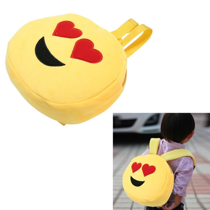 yugos Smiley CPlush Emotion Backpack Cute Emoji Shoulder Bag For Toddlers - intl