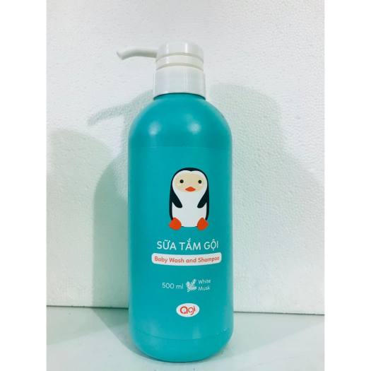 Sữa tắm gội Agi toàn thân cho bé 500ml hương cỏ Xạ Hương - dau goi dau cho tre