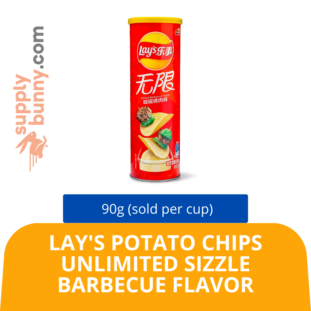 Lay\'s Potato Chips Unlimited Sizzle Barbecue Flavor 90g (sold per can) Mix SKU: 6924743927902
