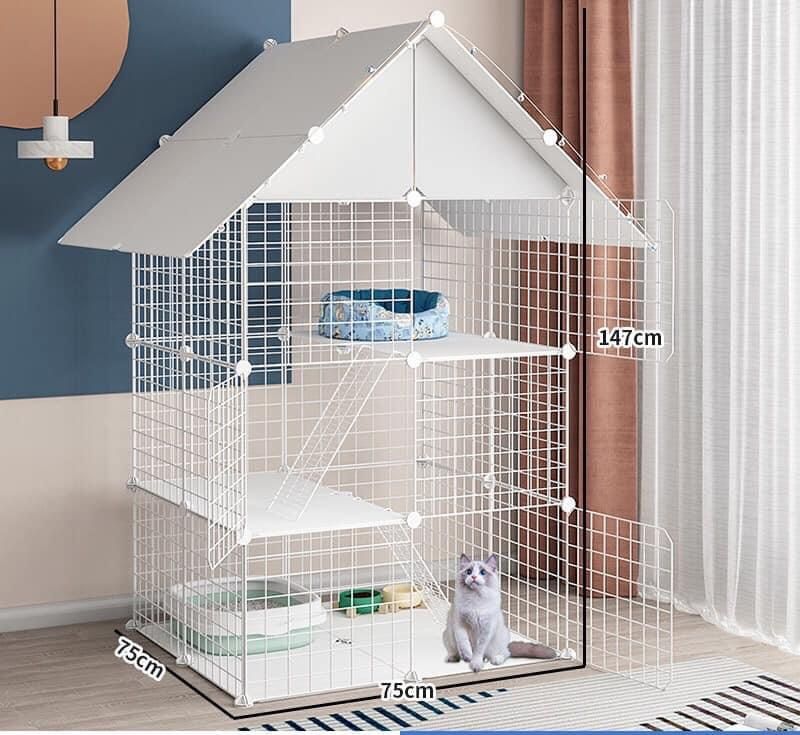 Combo chuồng Chó , Mèo - tự lắp ghép bằng lưới sắt - mèo 3x2x2.